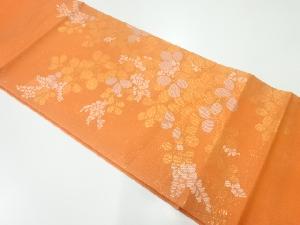 アンティーク　紗 萩模様織出し袋帯（材料）